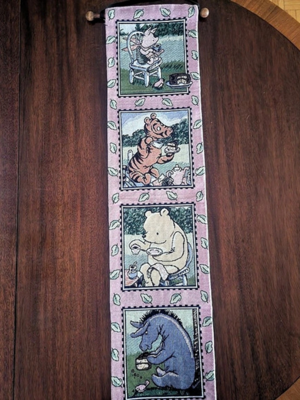 Disney Character Needlepoint Wall Hanging Pink & Black